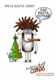 Badass Sheep - NY Postcards #2