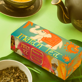Иллюстрация для упаковки индийского чая.