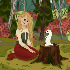 Девушка в лесу