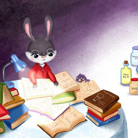 Кролик изучает из чего делают конфеты