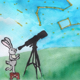 Зайка и телескоп