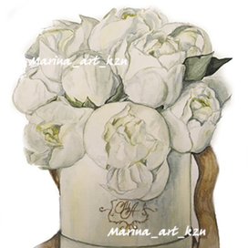 Белые пионы