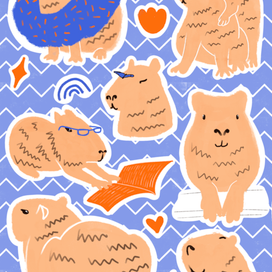 Стикеры "Капибара"