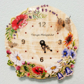 Проект "Часы "Полевые цветы "