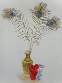 Натюрморт с перьями