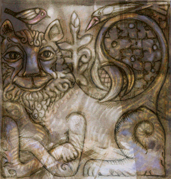 Лев и птички