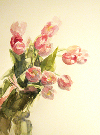 Этюд. Тюльпаны.