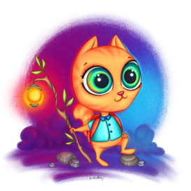 Cute magic cat