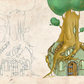 Дом под деревом для 3/9