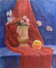 still life with peach 