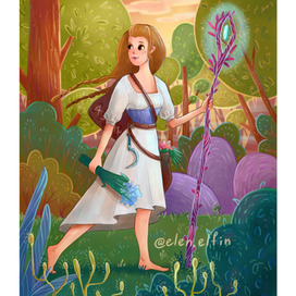 Девушка с волшебным посохом