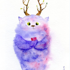 Пушистый малыш монстрик