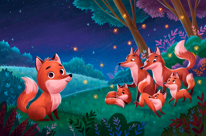 Иллюстрация про лисёнка