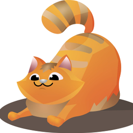 Рыжий толстяк кот