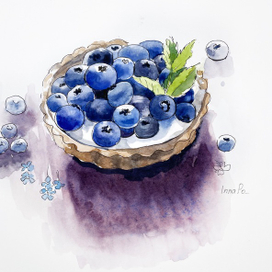 Акварельный food sketch