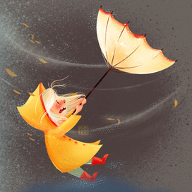 Дождливо и ветренно