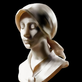 Сельская девушка в платке