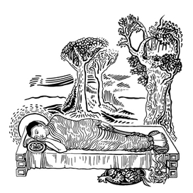 Иллюстрация для книги про Будду