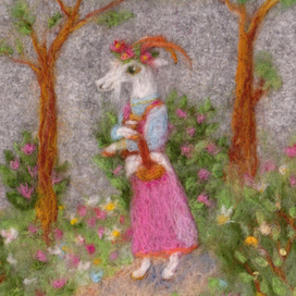 Идет коза рогатая