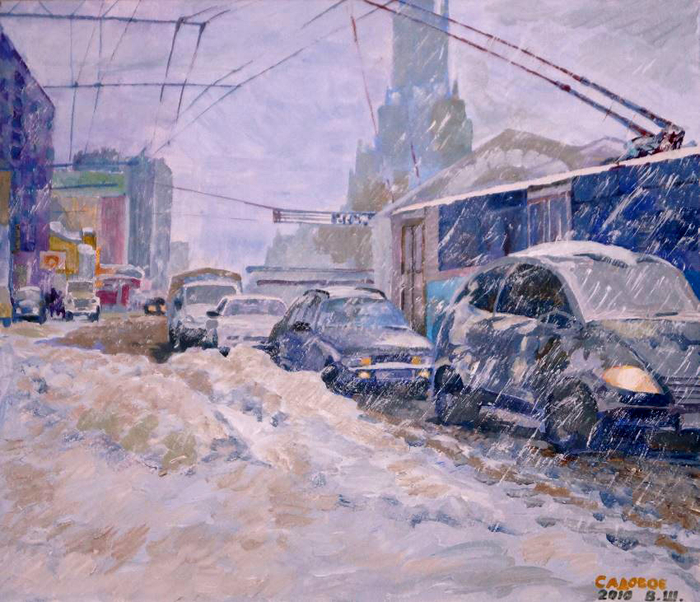 Садовое. Москва. Стоим.