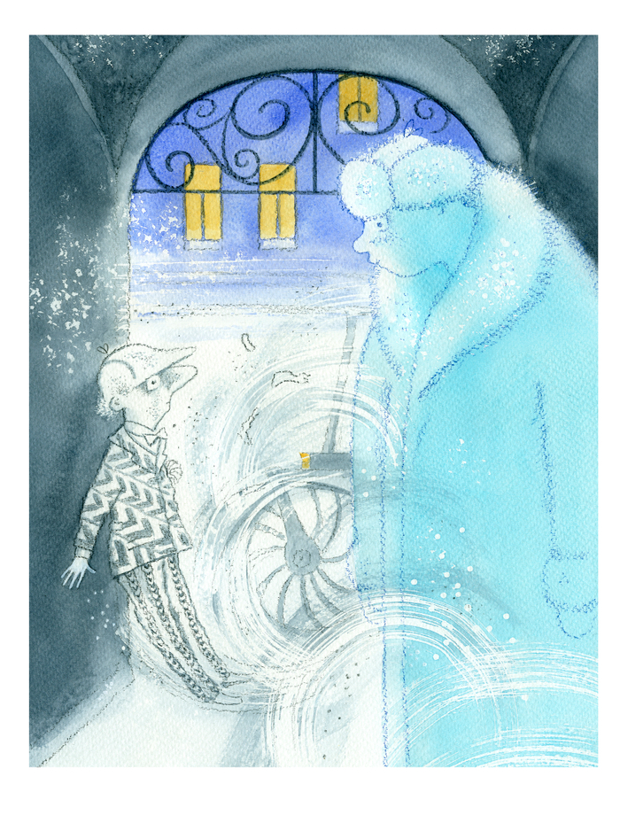 Татьяна Макарова "Снег отправляется в город" иллюстрация