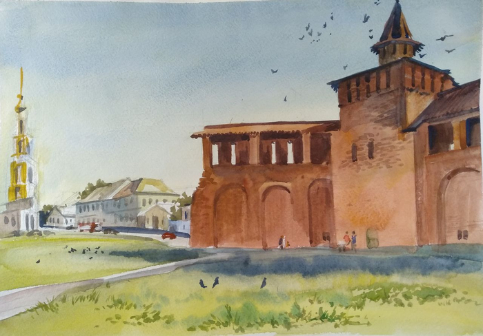 Стена Коломенского кремля