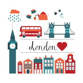 Коллекция иконок: Достопримечательности Лондона