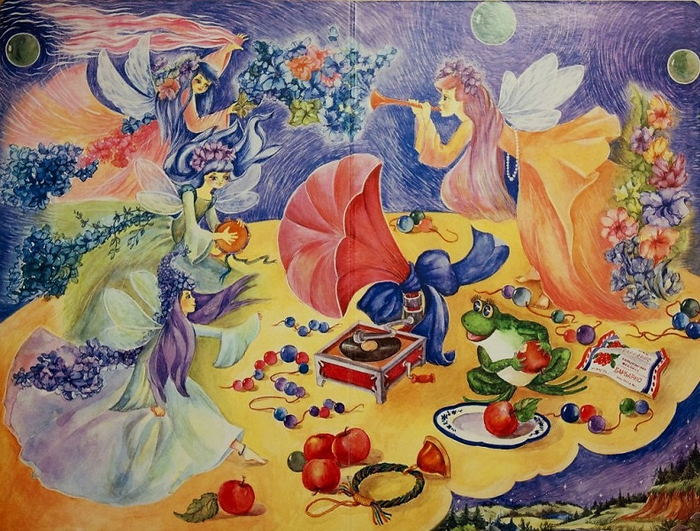 Илл. к сказке Э. Быстрицкой "Однажды ночью".