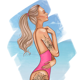 Девушка в купальнике