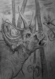 молодой трицератопс