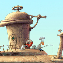 "Sky of blue and sea of green"