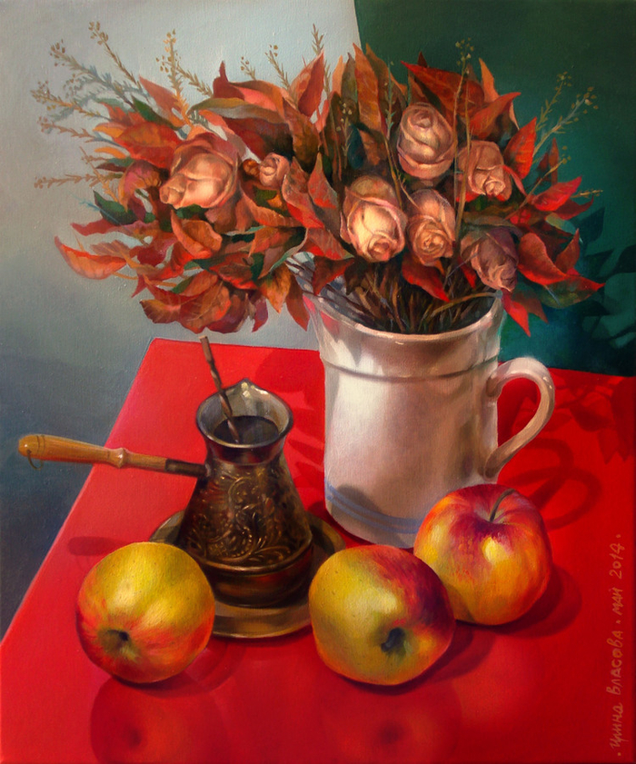 Натюрморт с сухими розами