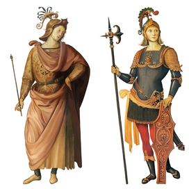 Отрисовка фигур с фрески 