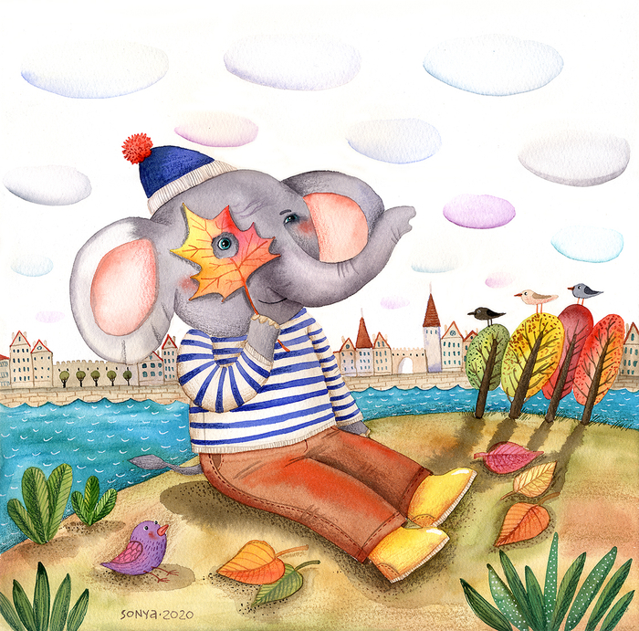 Слон Арсений и лист осенний