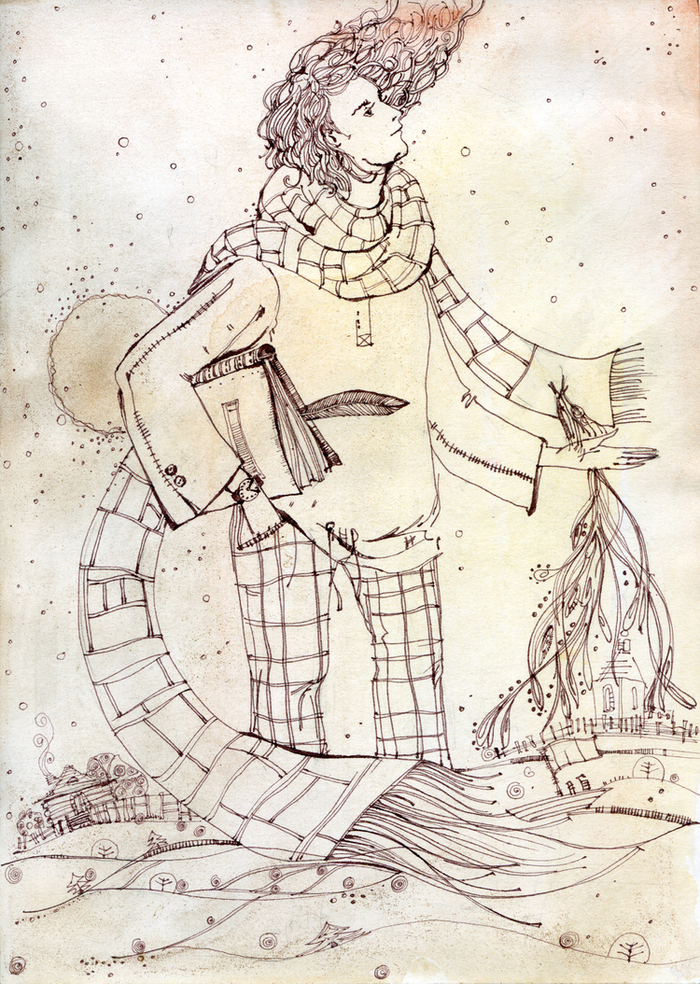 Я? Шарф на шее у поэта