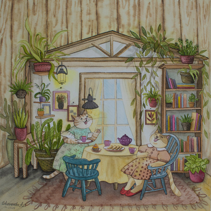 Веселые кошки