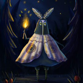 Встреча с существом в ночном лесу