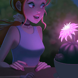 Детская иллюстрация в 4 вариантах освещения