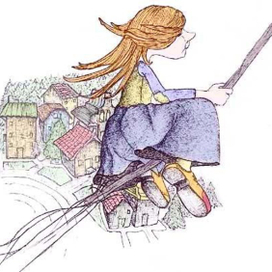 девица летит