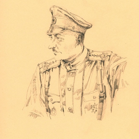 Рисунок офицера. Первая мировая война.