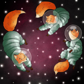 Лисички в космосе