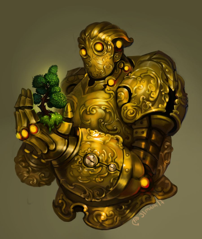 Стимпанк робот.