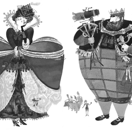 "Мэри Поппинс", глава "Кошка, которая смотрела на короля".  Королева и Король, разворот 50х80 см