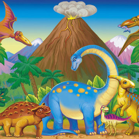 Декорация к настольной игре "Динозаврики"