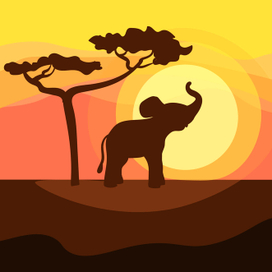 Африка flat design 