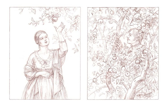 "Правда хорошо, а счастье лучше" А.Н. Островский; иллюстрация(разворот)