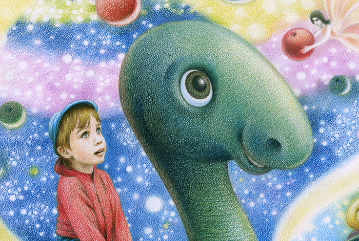 ДОБРЫЙ ДИНОЗАВР И ЕГО МАЛЬЧИК фрагмент