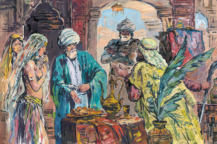 Хроники востока. Торгуются. Эскиз