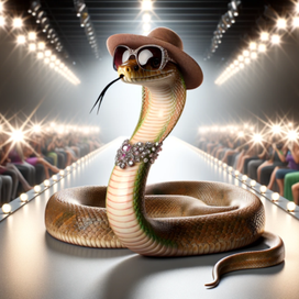 Змея на подиуме