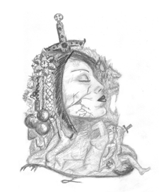 Иллюстрация на шмуц в раздел "Белый шум" в книге стихов